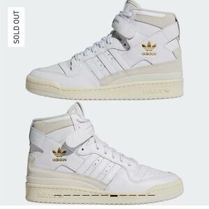 ADIDAS FORUM 84 HI SHOES (White Gold) Size: 5M/6.5W